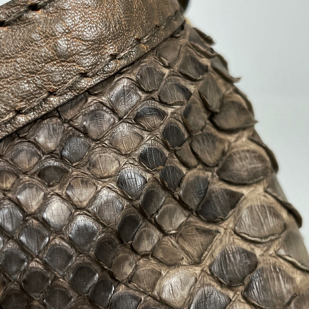 Gucci Shoulder Bag Brown Python Leather - image 4